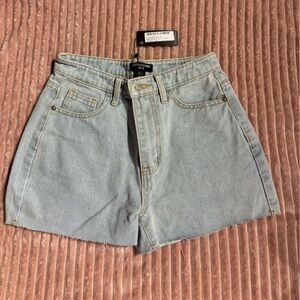 PrettyLittleThing Sky Blue Denim Shorts